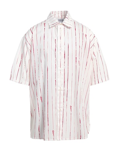 MARCELO BURLON Striped shirt White 100% Cotton, Polyester
