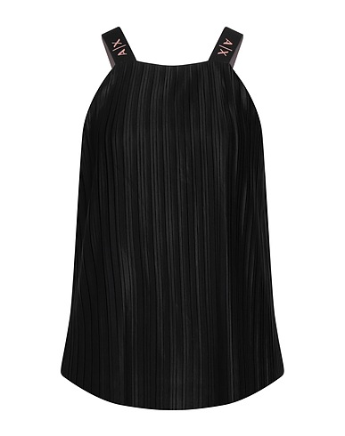 ARMANI EXCHANGE Top Black 100% Polyester, Elastane