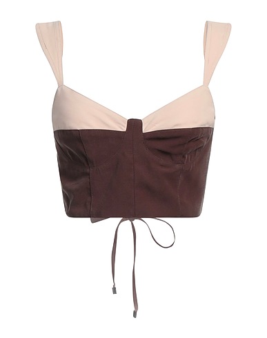 SABINA MUSÁYEV Bustier Dark brown 92% Viscose, 8% Polyester