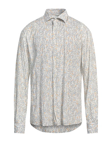 MASTRICAMICIAI Camicia fantasia Bianco 100% Cotone