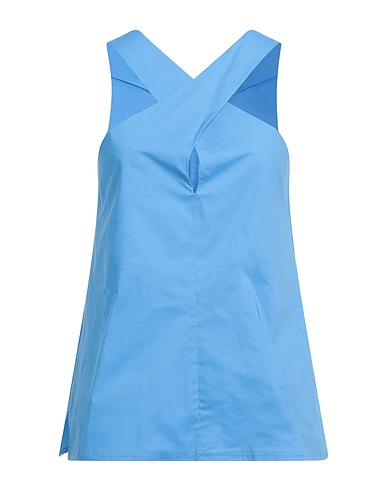 MERCI ITALIA Top Light blue 95% Cotton, 5% Elastane