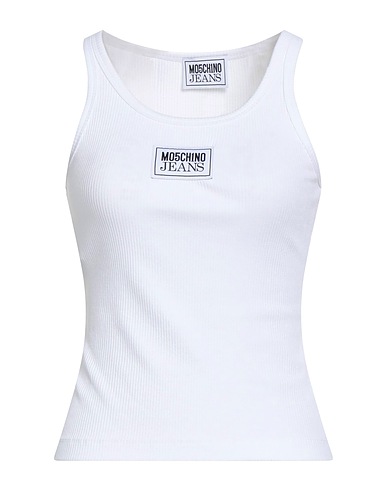 MOSCHINO JEANS Vest White 95% Viscose, 5% Elastane