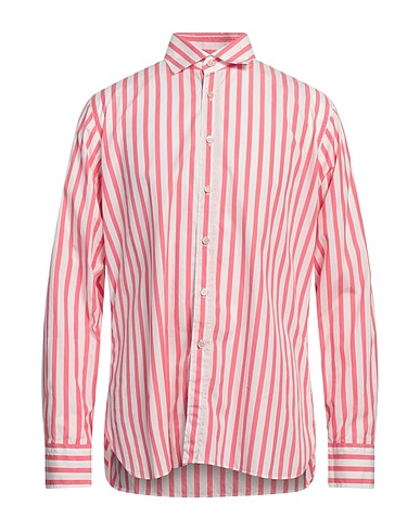 ALESSANDRO GHERARDI ストライプ柄シャツ コーラル コットン 100%