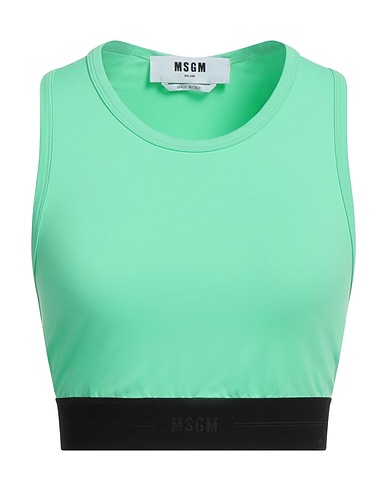 MSGM Athletic tops Light green 91% Polyamide, 9% Elastane