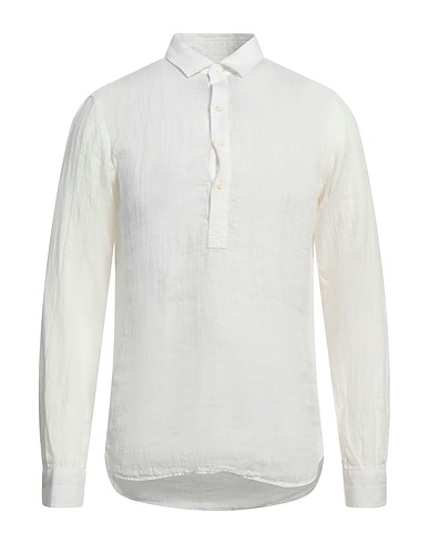 A.B.C.L. Chemise de couleur unie Blanc 100% Lin