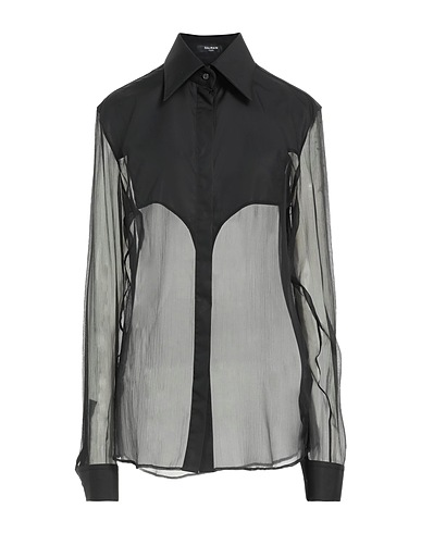 BALMAIN Silk shirts & blouses Black 100% Silk, Cotton