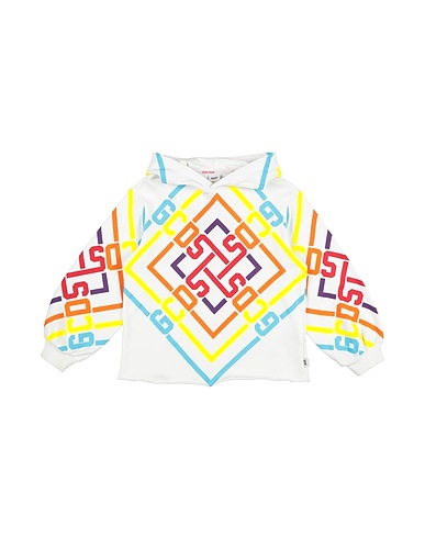 GCDS MINI Hooded sweatshirt White 100% Cotton, Elastane