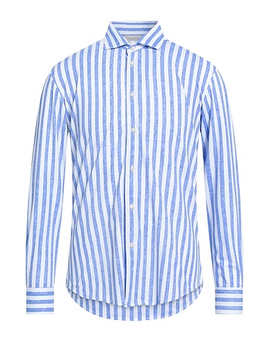 BRIAN DALES Striped shirt Light blue 87% Polyamide, 13% Elastane