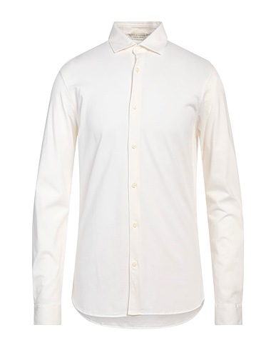 FILIPPO DE LAURENTIIS Solid color shirt Ivory 100% Cotton