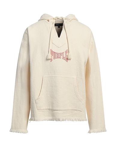 PURPLE Hooded track jacket  Ivory 100% Cotton