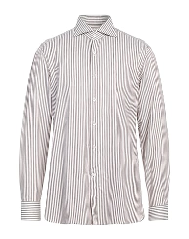 SONRISA Gestreiftes Hemd Khaki 60% Baumwolle, 40% Leinen