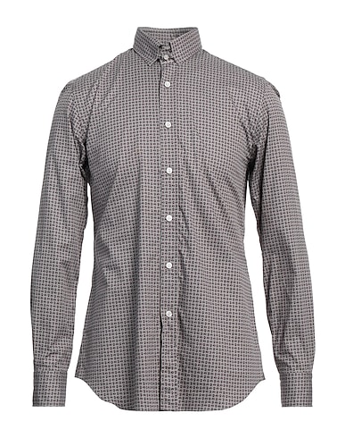 SALVATORE PICCOLO Hemd mit Muster Grau 100% Baumwolle
