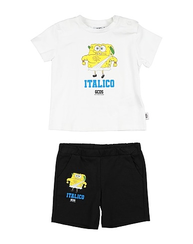GCDS MINI Baby co-ord White 100% Cotton, Elastane