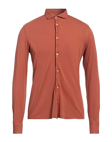 FEDELI Camicia tinta unita Mandarino 100% Cotone