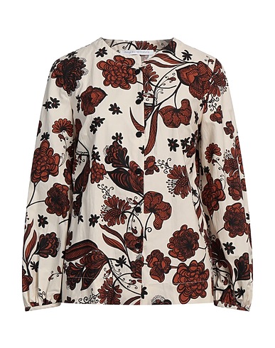 MAISON LAVINIATURRA Floral shirts & blouses Brown 100% Cotton