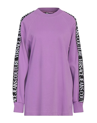VERSACE JEANS COUTURE Sweat-shirt Violet 100% Coton, Élasthanne