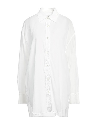 TRUE AVENUE Solid color shirts & blouses White 100% Cotton