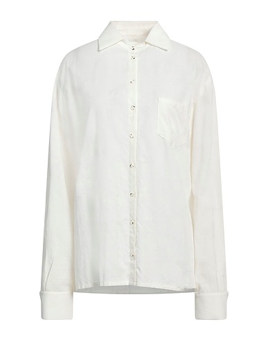 MARC POINT Solid colour shirts & blouses Off white 100% Cotton