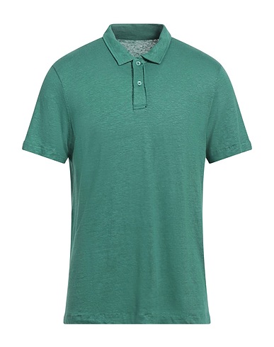 MAJESTIC FILATURES Polo shirt Green 95% Linen, 5% Elastane