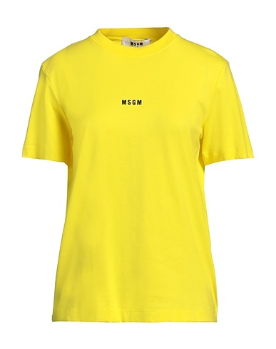 MSGM Basic T-Shirt Yellow 100% Cotton