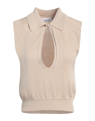 PLEASE Top Beige 63% Viscose, 31% Polyamide, 6% Lurex®