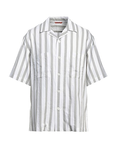 BARENA Gestreiftes Hemd Grau 100% Baumwolle