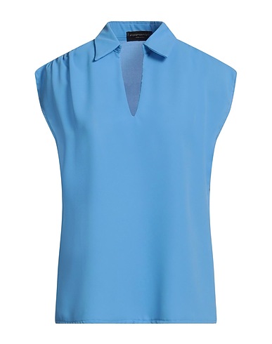 ANGELA MELE MILANO Top Azurblau 50% Viskose, 50% Polyester