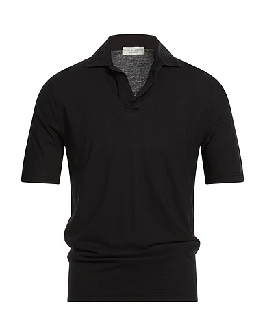 FILIPPO DE LAURENTIIS Polo shirt Black 100% Cotton