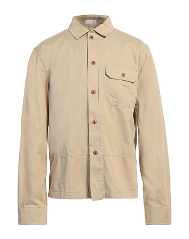 GLANSHIRT Camicia tinta unita Beige 100% Cotone