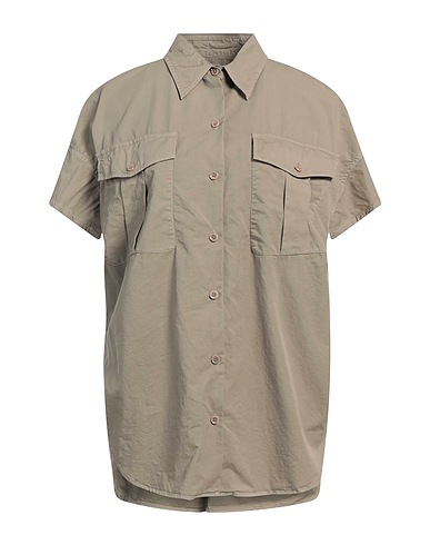 DRIES VAN NOTEN Solid colour shirts & blouses Khaki 100% Cotton