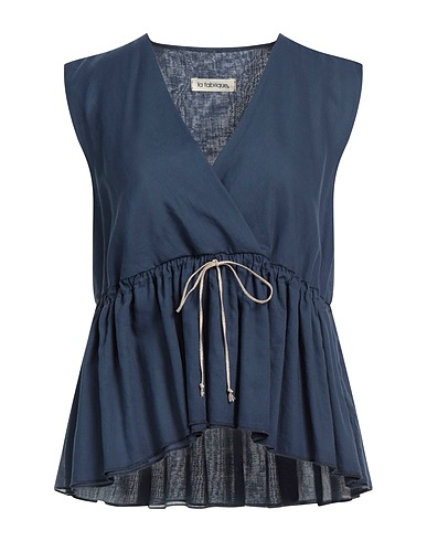 LA FABRIQUE Top Navy blue 100% Cotton