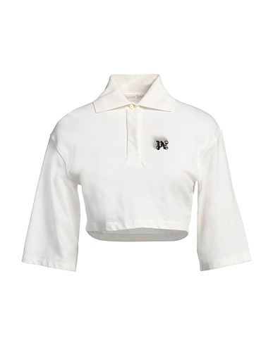 PALM ANGELS Polo shirt White 100% Cotton, Polyester