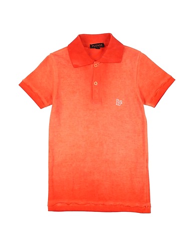 PLEASE Polo shirt Orange 100% Cotton