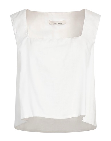 LIVIANA CONTI Top Ivory 100% Linen