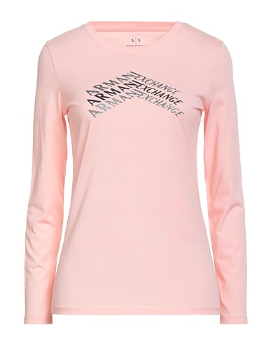 ARMANI EXCHANGE T-shirt Rosa chiaro 100% Cotone