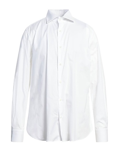 BORSA Solid color shirt White 100% Cotton