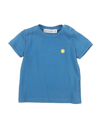 MANUEL RITZ T-shirt Blu chiaro 100% Cotone