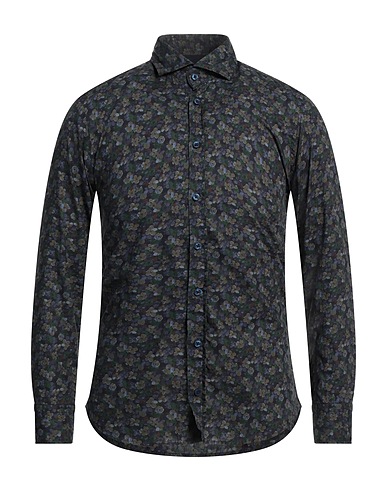 BASTONCINO Patterned shirt Dark purple 100% Cotton