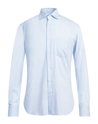 BORSA Solid color shirt Sky blue 100% Cotton