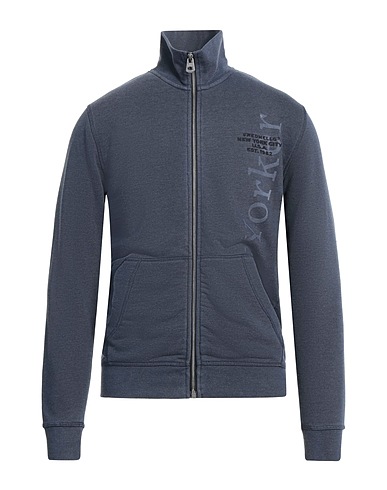 FRED MELLO Sweatshirt Slate blue 65% Cotton, 35% Polyester