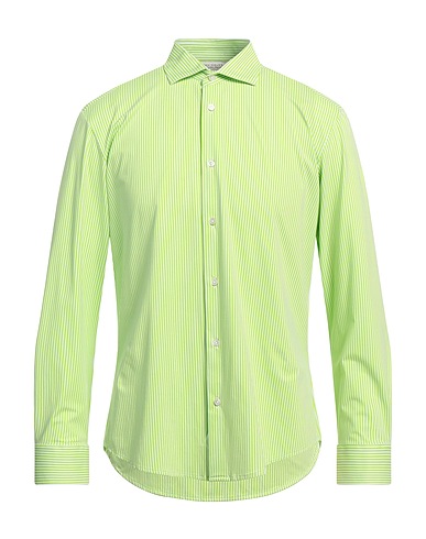 BRIAN DALES Striped shirt Lime green 87% Polyamide, 13% Elastane