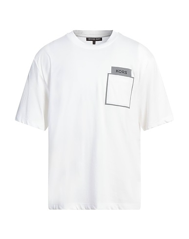 MICHAEL KORS MENS T-shirt Bianco 100% Cotone