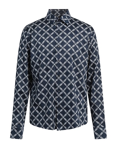 MICHAEL KORS MENS Patterned shirt Midnight blue 97% Cotton, 3% Elastane