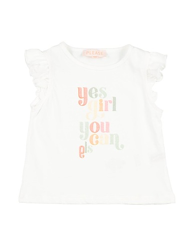 PLEASE T-shirt White 100% Cotton