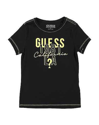 GUESS T-shirt Black 95% Organic cotton, 5% Elastane