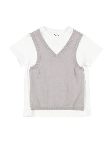 DOUUOD T-shirt Grigio 100% Cotone