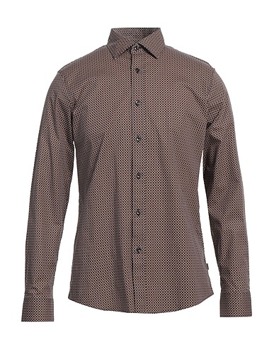 MICHAEL KORS MENS Patterned shirt Midnight blue 97% Cotton, 3% Elastane
