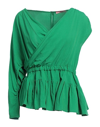 ROSÉ A POIS Top Green 60% Viscose, 40% Linen