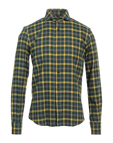 BOTTEGA ARTIGIANA Camicia a quadri Verde scuro 100% Cotone