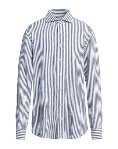 BARBA Napoli Linen shirt Navy blue 100% Linen